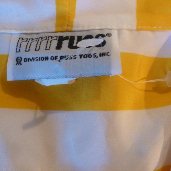 Vintage RRRRRuss Women's Collared Striped Button Up Blouse Size 12 US - Picture 7 of 11